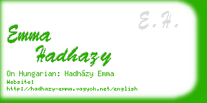 emma hadhazy business card